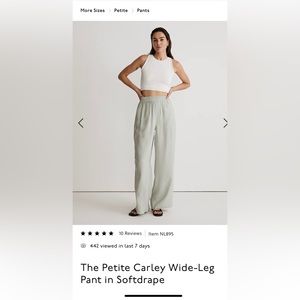Petite Carly Wide-leg Pant is Soft drape
